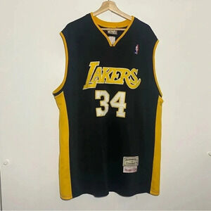 Lakers  34 O’Neal Mitchell & Ness classic NBA jersey vintage collectibles L